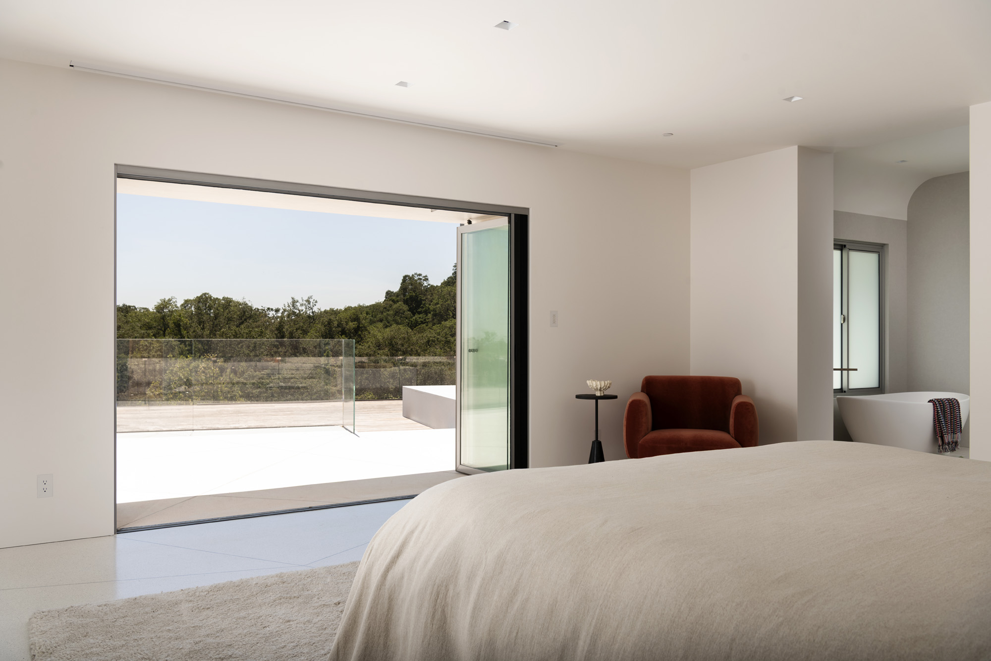 Bedroom, bright sunlit interior