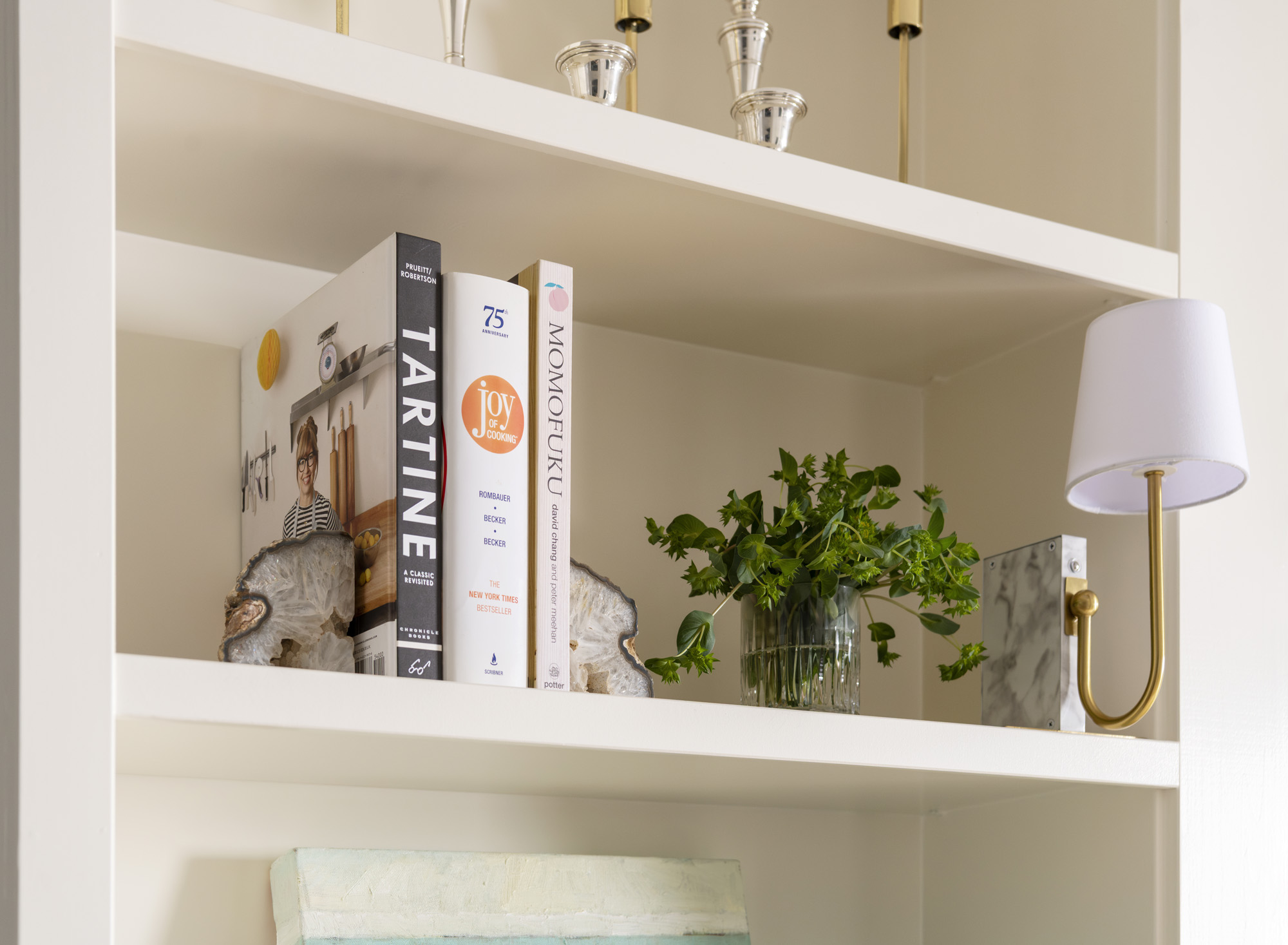 Entryway shelving, detail