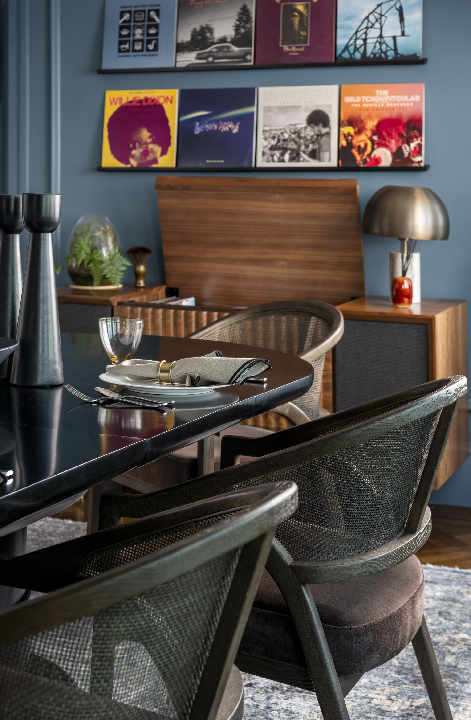Dining room, styled table