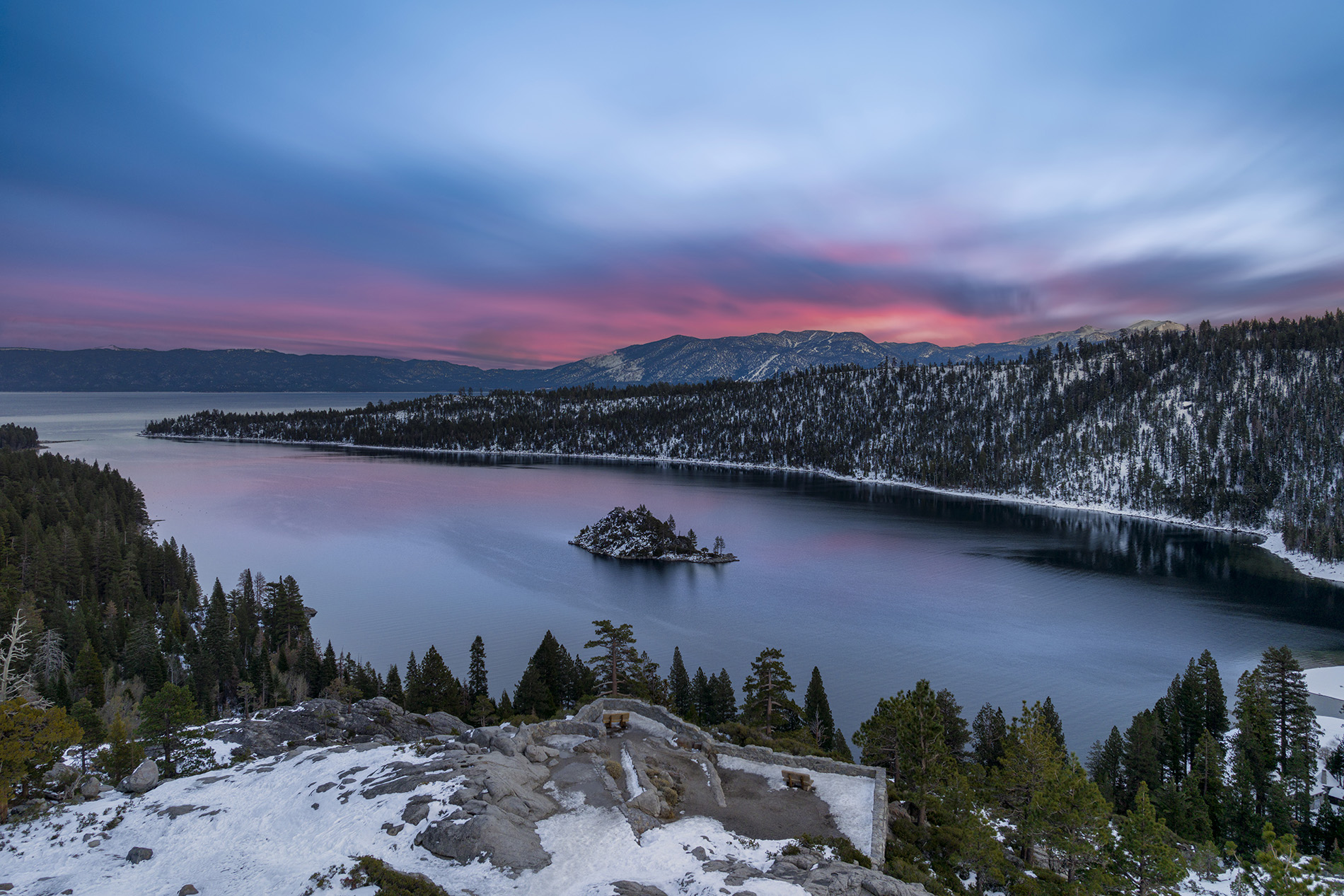 Sunset over Emerald Bay, Lake Tahoe