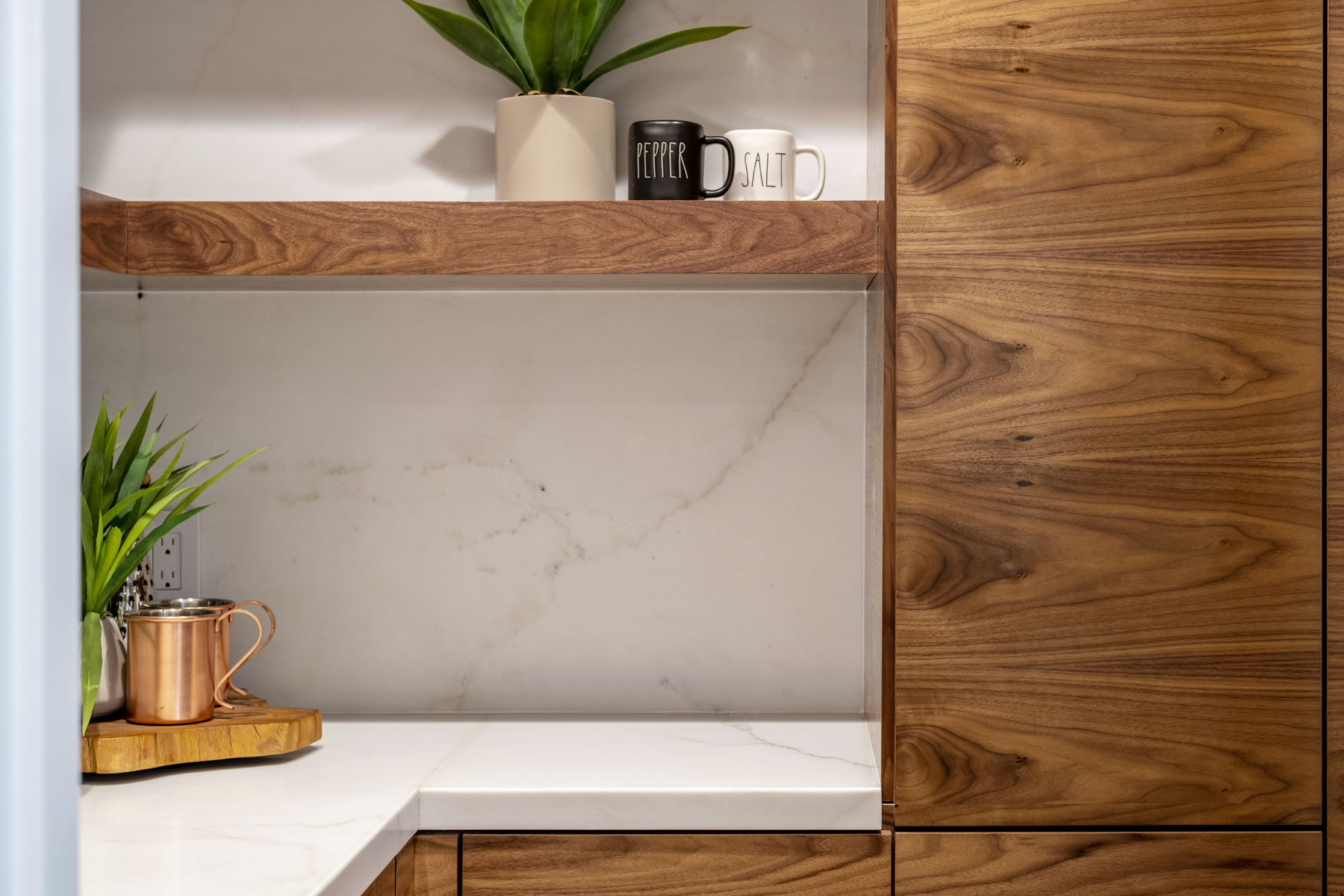 Beautiful custom kitchen cabinets with marble island